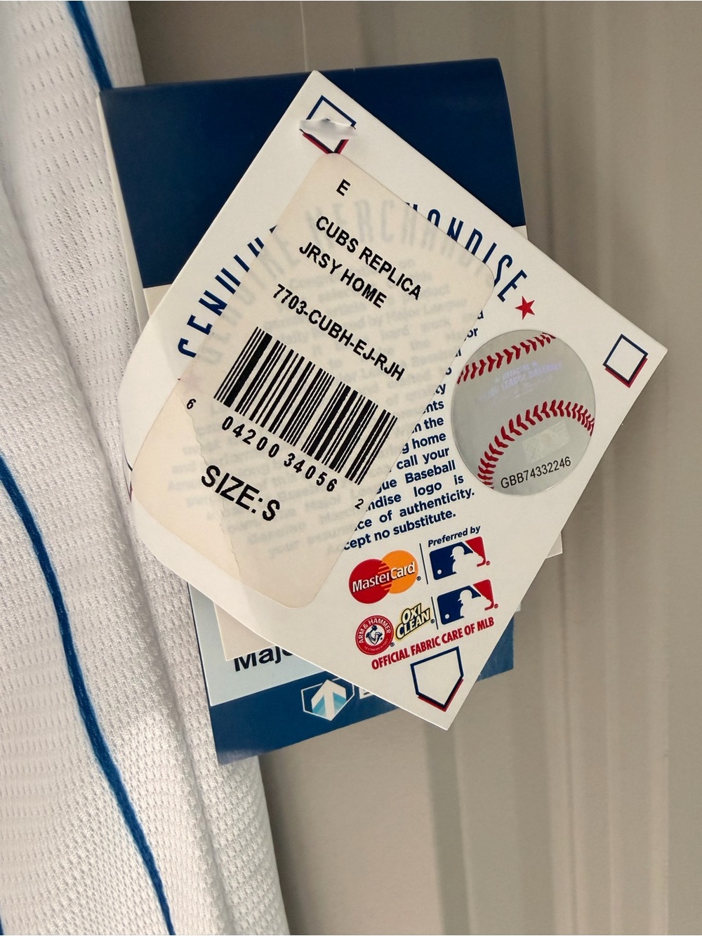 Chicago Cubs White & Blue Pinstripe Jersey - Picture 2 of 2